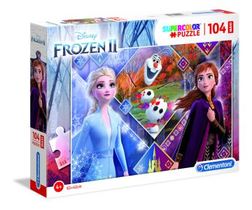 CLEMENTONI MAXI SUPERCOLOR - PUZZLE 104 MAXI PEZZI FROZEN 2 