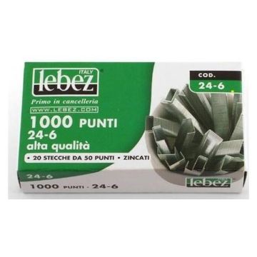 LEBEZ - CONFEZIONE 1000 PUNTI ZINCATI DA 6MM