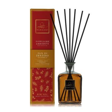 DIFFUSORE PER AMBIENTI CON BASTONCINI FOR YOU 1LT PAN DI ZENZERO
