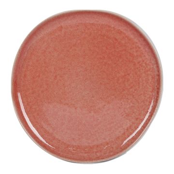 PIATTO PIANO LINEA ELEMENTS IN CERAMICA CORALLO DIAM. 27CM