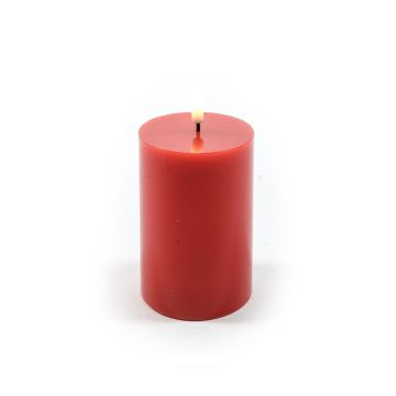 CANDELA ROSSA CON LUCE A LED DIAM. 7.5 H.10CM 