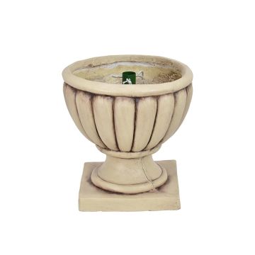 BASE PER ALBERO A FORMA DI FIORIERA BEIGE IN RESINA 38X38CM H. 37CM+5CM