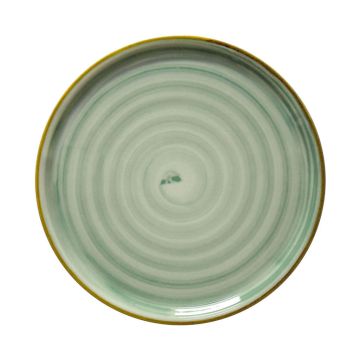 PIATTO PIZZA NAPOLI A SPIRALE IN PORCELLANA VERDE DIAM. 33CM