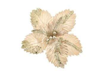 FIORE CHAMPAGNE NATALIZIO DIAMETRO 33CM FIORE CHAMPAGNE NATALIZIO DIAMETRO 33CM