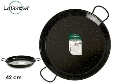 PADELLA SMALTATA CON MANICI DIAM. 42