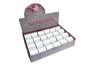 NASTRO NATALIZIO ARGENTATO 2.7MT