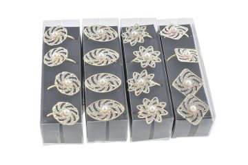 SET 4 PORTA TOVAGLIOLI ORO ASSORTITO