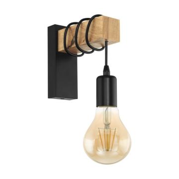 APPLIQUE TOWNSHEND NERO/MARRONE 21.5CM - 1XE27 10W