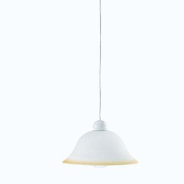 SOSPENSIONE SETTECENTO BIANCO/AMBRA 31X120CM - 1XE27 MAX 60W