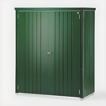 BIOHORT - ARMADIO DA ESTERNO PORTA ATTREZZI CM 155X83 H 182,5 VERDE SCURO 