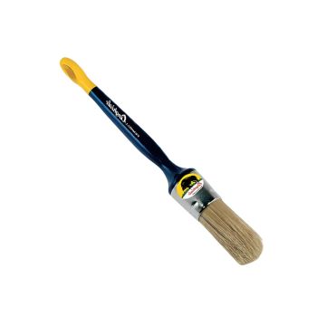 PENNELLO ROTONDO STROZZATO PURA SETOLA BIONDA MANICO PLASTICA 6