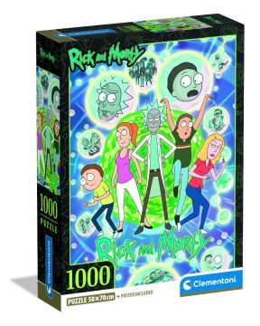 CLEMENTONI HQC - PUZZLE 1000 PEZZI RICK AND MORTY COMPACT