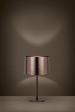 LAMPADA DA TAVOLO SAGANTO 1 MARRONE MARRONE/MARRONE E RAME 35X66CM - 1XE27 60W
