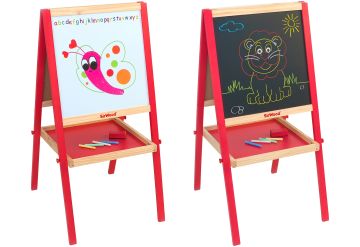 LAVAGNA IN LEGNO MULTIFUNZIONE 2IN1