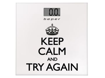 BILANCIA PESAPERSONA ELETTRONICA KEEP CALM 30X30CM