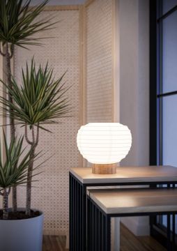 LAMPADA DA TAVOLO SUMMERHILL MARRONE/BIANCO 22.5X20CM - 1XE27 40W