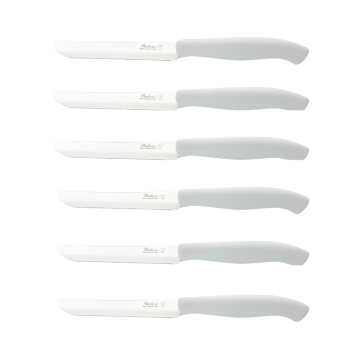 SET 6 COLTELLI DA TAVOLA LINEA GENIUS BIANCHI 11CM