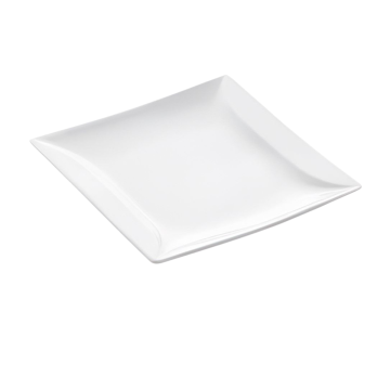 PIATTO QUADRO IN PORCELLANA CARLOTTA RAMADA 20X20CM BIANCO 