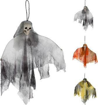 DECORAZIONE CON TESCHIO HALLOWEEN DA APPENDERE FANTASIE ASS.