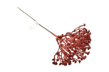 RAMO GLITTERATO COLORE ROSSO H. 32CM RAMO GLITTERATO COLORE ROSSO H. 32CM