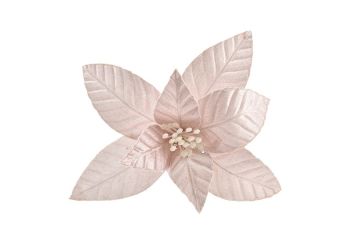 FIORE ROSA E BIANCO CON GLITTER 35X30CM