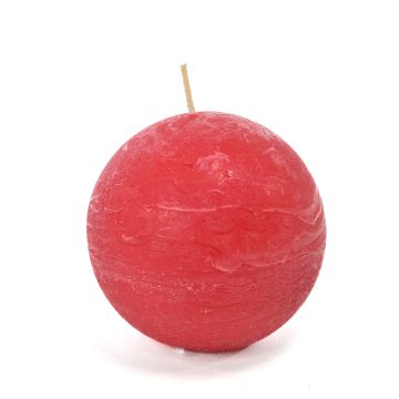 CANDELA A SFERA MOD. RUSTIC ROSSA DIAM. 8