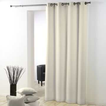 LINEA ESSENTIEL - TENDA CON OCCHIELLI IN POLIESTERE UNITO 140X280CM NATURALE