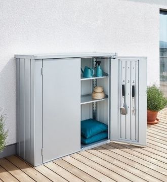 BIOHORT - ARMADIO DA ESTERNO ROMEO CM 132X57 H.140 GRIGIO 
