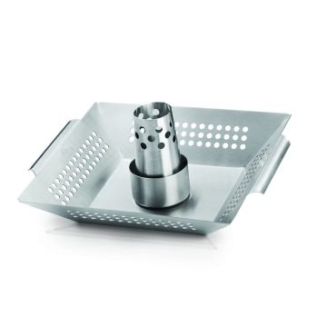 NAPOLEON - SUPPORTO POLLO CON WOK IN ACCIAIO INOX