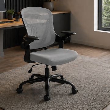 POLTRONA UFFICIO IN TESSUTO GRIGIO