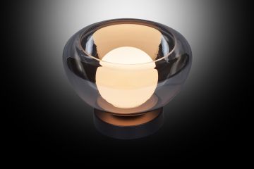 LAMPADA DA TAVOLA MARINA NERO/FUME' 24.5X17CM - 1XG9 MAX 12W
