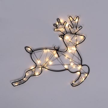RENNA A LED 60 LUCI BIANCO CALDO 29X27CM