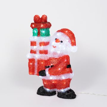 BABBO NATALE IN ACRILICO 60LED BIANCO FREDDO 26X18 H. 41.5CM BABBO NATALE IN ACRILICO 60LED BIANCO FREDDO 26X18 H. 41.5CM