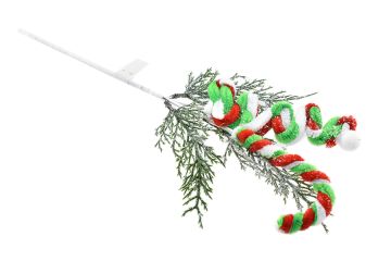 RAMO CANDYCANE CON AGHI MULTICOLORE H. 43CM
