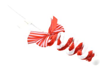 PICK DECORATIVO CON FIOCCO H. 30CM ROSSO