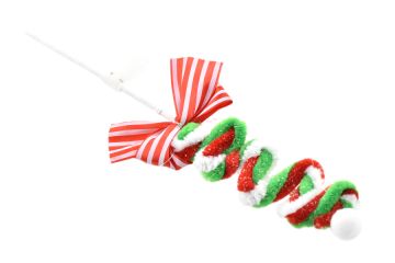 PICK DECORATIVO CON FIOCCO H. 30CM VERDE