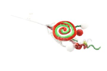 PICK CON CARAMELLA ROSSO/VERDE H. 36CM