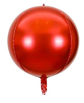 SFERA GONFIABILE COLOR ROSSO METALLIZZATO CON NASTRO E CANNUCCIA D 60CM SFERA GONFIABILE COLOR ROSSO METALLIZZATO CON NASTRO E CANNUCCIA D 60CM