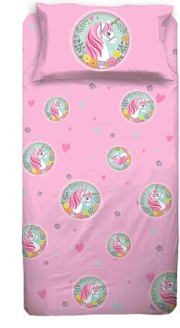 COMPL.LETTO UNICORNO ARCOBALENO 1P 50X80CM