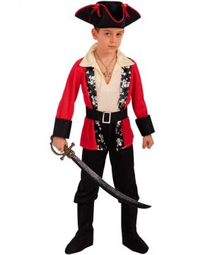 COSTUME PIRATA PER BAMBINO TG. 6-7 ANNI H. 126CM COSTUME PIRATA PER BAMBINO TG. 6-7 ANNI H. 126CM