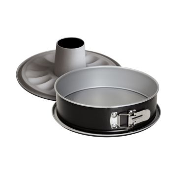 TORTIERA APRIBILE 2 FONDI LINEA SILVER ELEGANCE IN ACCIAIO 26X7.7CM