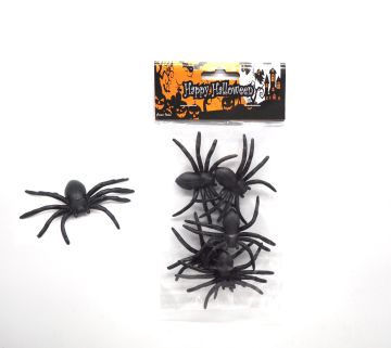 SET 7 RAGNI IN PLASTICA NERI DIAM. 6 