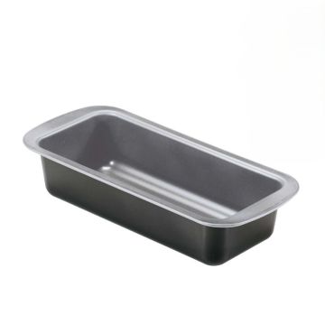 STAMPO PER PLUMCAKE LINEA SILVER ELEGANCE IN ACCIAIO 25X11 H. 6.4CM
