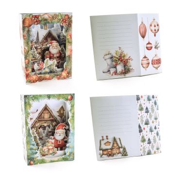 BIGLIETTO AUGURI DI NATALE 3D IN CARTA LAMINATA ORO 32X29 ASS.