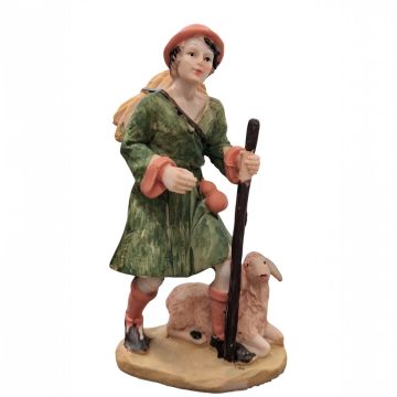 PASTORE CON PECORA AL SEGUITO H17X6.9X6.5CM