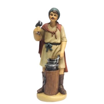 STATUINA FABBRO IN POLIRESINA H. 25CM 
