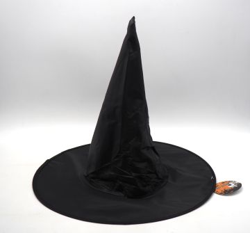 CAPPELLO DA STREGA PIEGHEVOLE HALLOWEEN 38X33CM NERO 