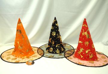 CAPPELLO DA STREGA IN NYLON 48X38CM ASSORTITO