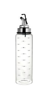 OLIERA GRADUATA IN VETRO CON TAPPO 6X16CM 300ML