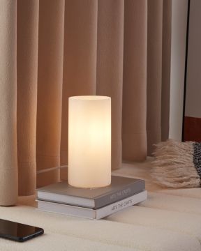 LAMPADA DA TAVOLO GEO BIANCO 10X20CM - 1XE14 60W